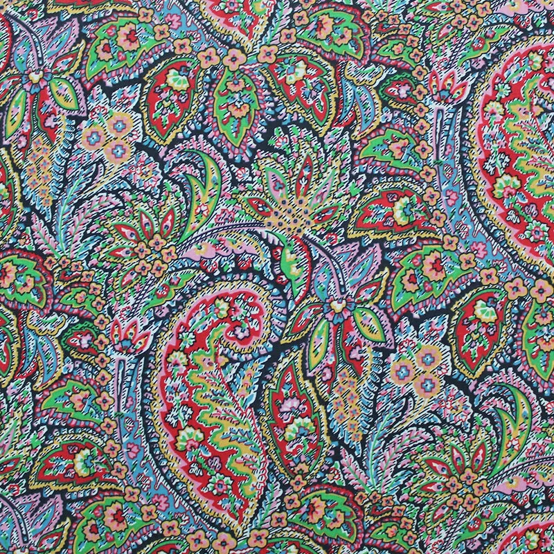 100CM REMNANT Dressmaking Paisley Cotton Lawn Fabric - Gerald