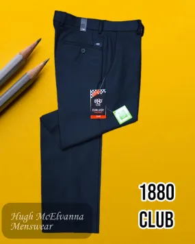 1880 Club Mens Black Slim Stretch Trouser - 72200/00