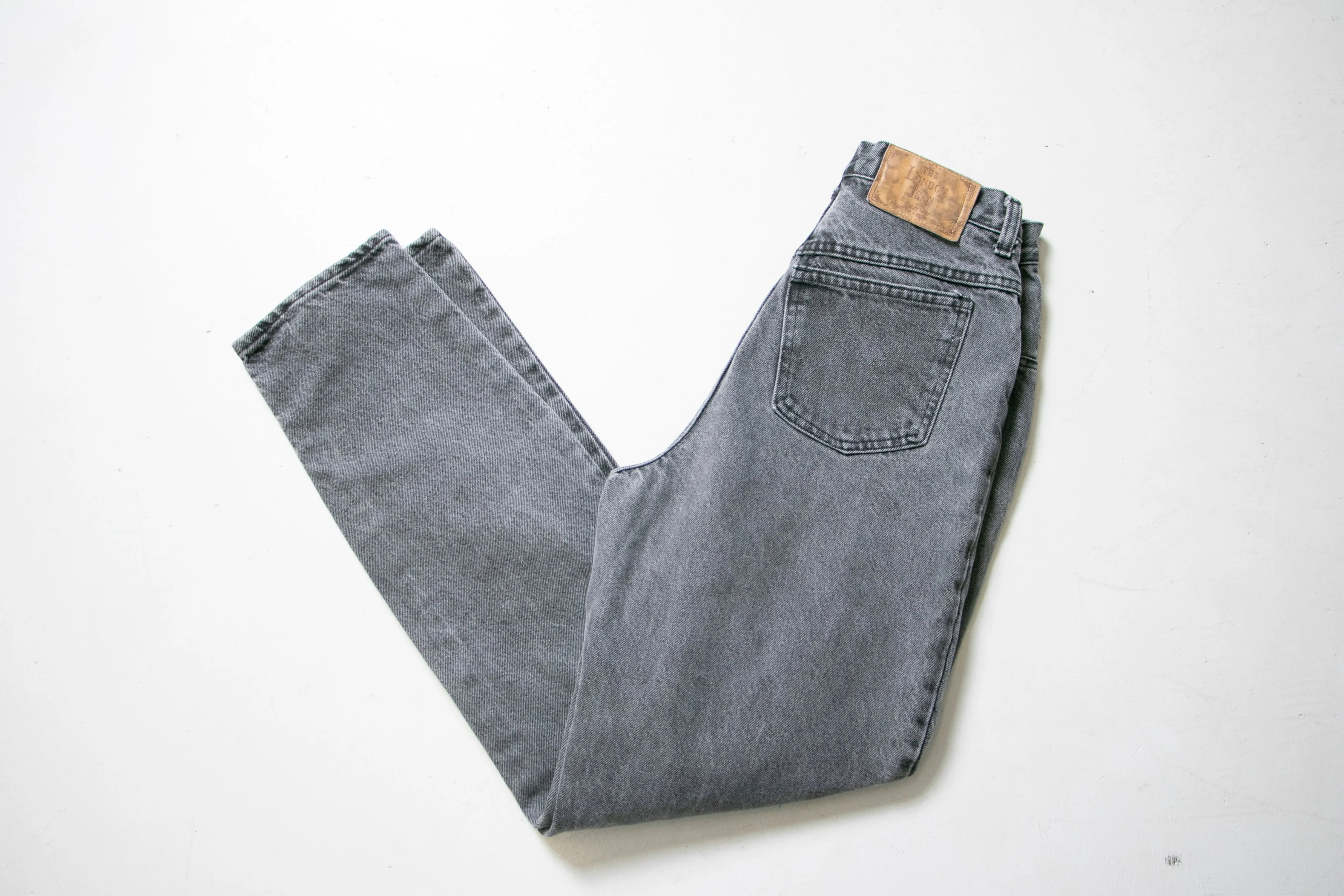 1990s JEANS Cotton Denim Black Faded 28" x 31"