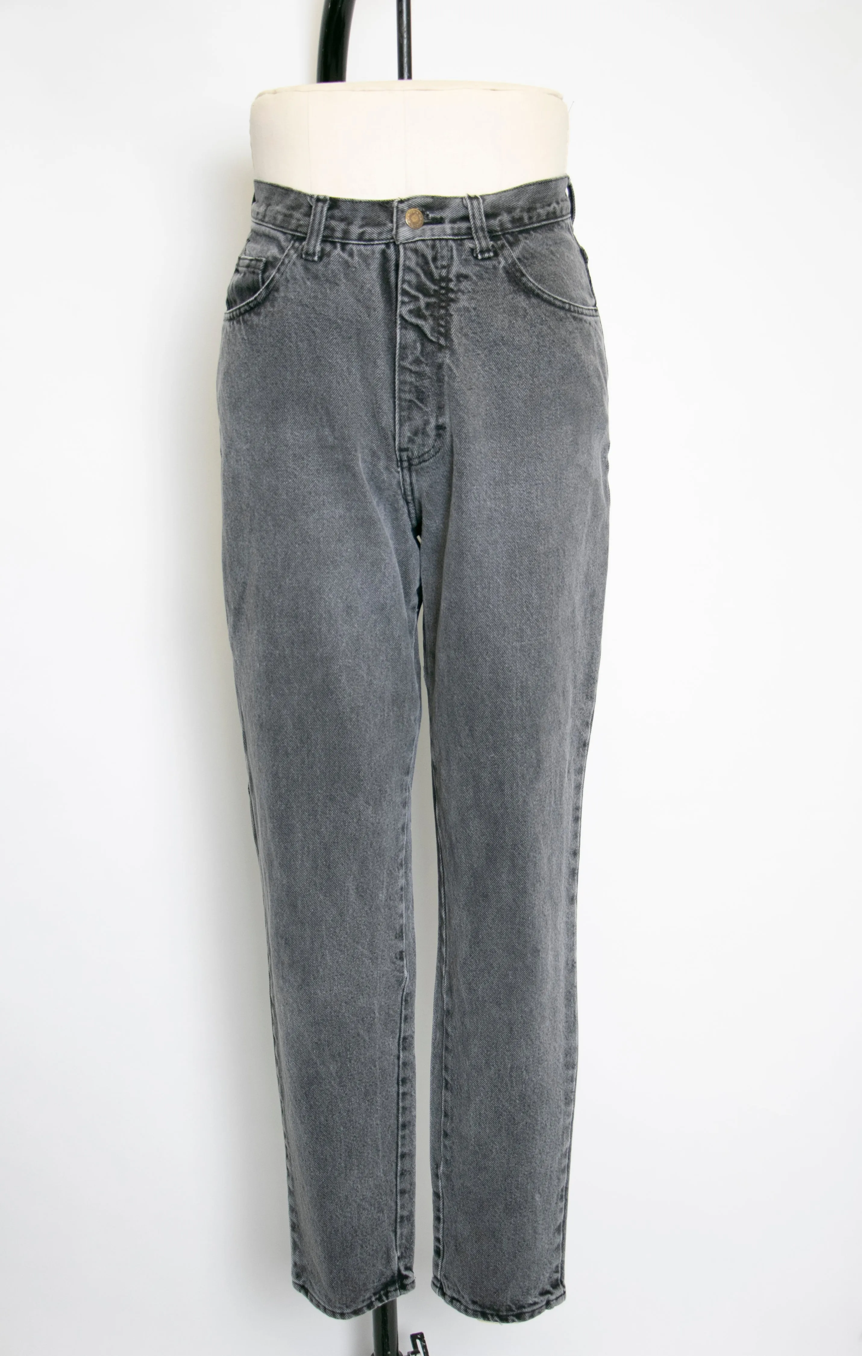 1990s JEANS Cotton Denim Black Faded 28" x 31"