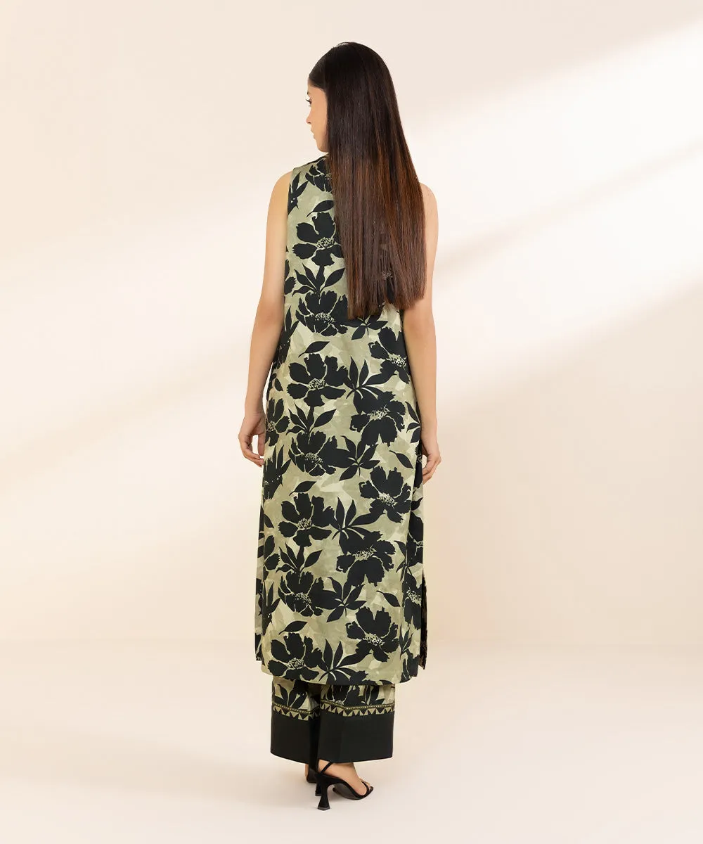 2 Piece - Printed Cotton Viscose Suit