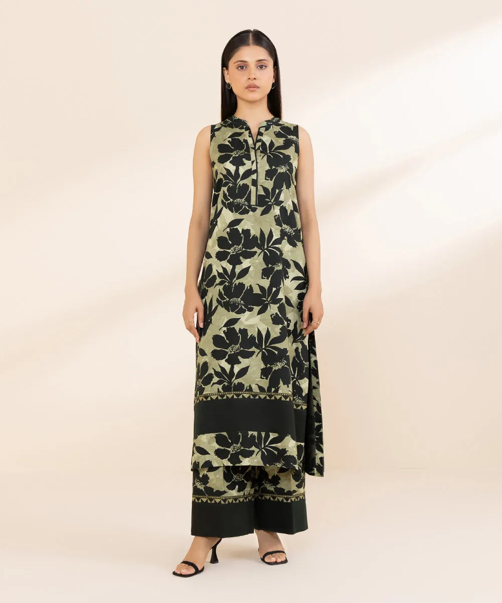 2 Piece - Printed Cotton Viscose Suit