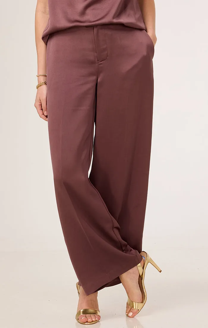 31" ELIOT WIDE LEG LUXE SATIN PANTS