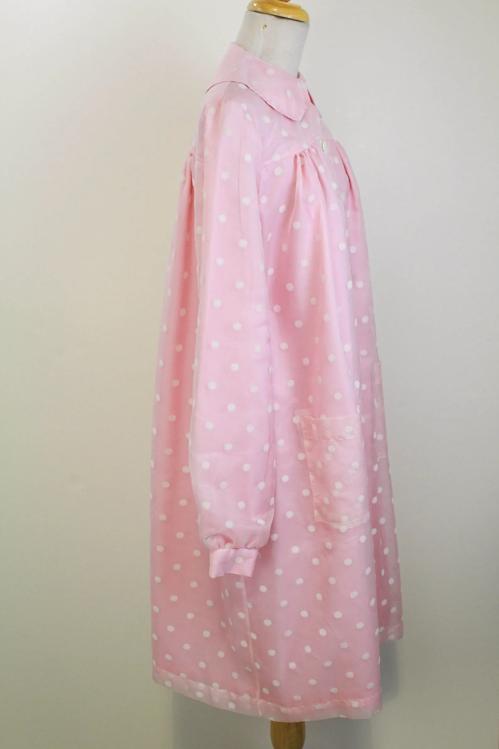 60s-Style Pink Flower Dress Jacket, Pinky's Uniform from Hairspray, Movie Costume, Embroidered P Initial