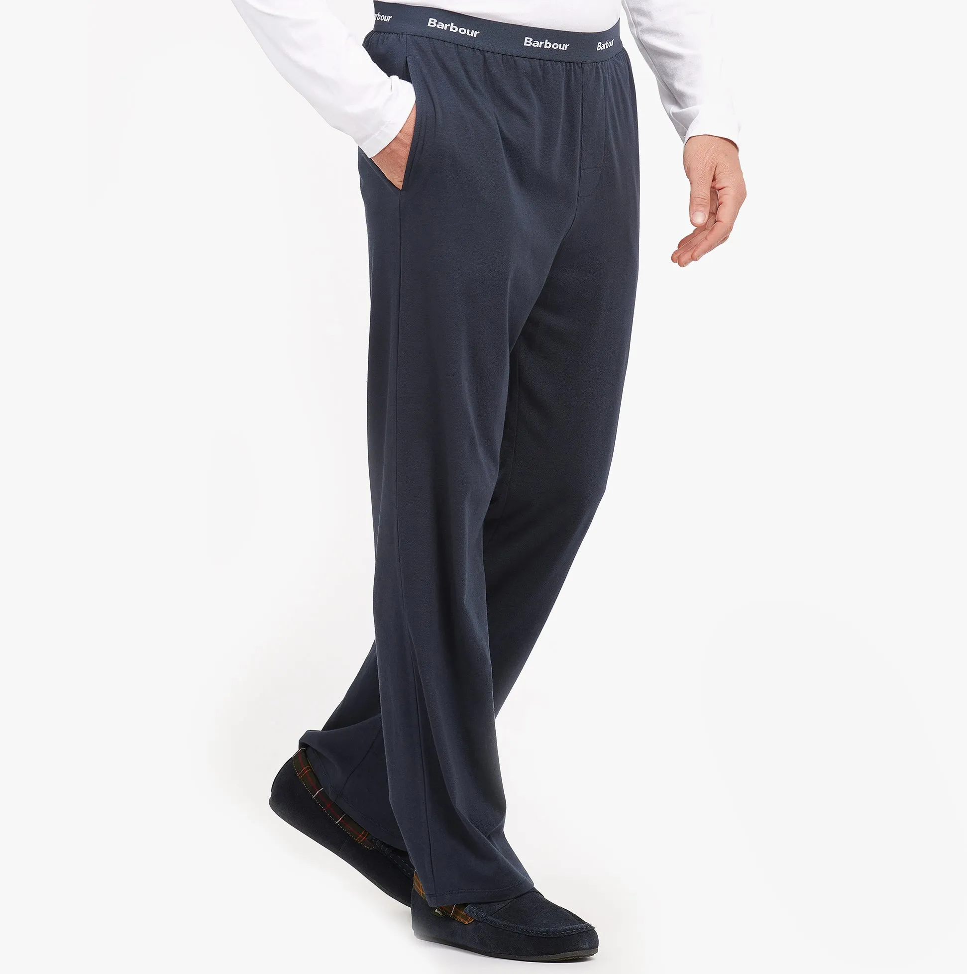 ABBOTT Mens Cotton Trousers Navy