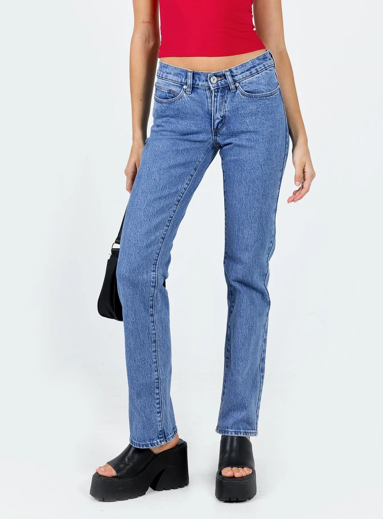 Abrand 99 Low Straight Debbie Mid Blue