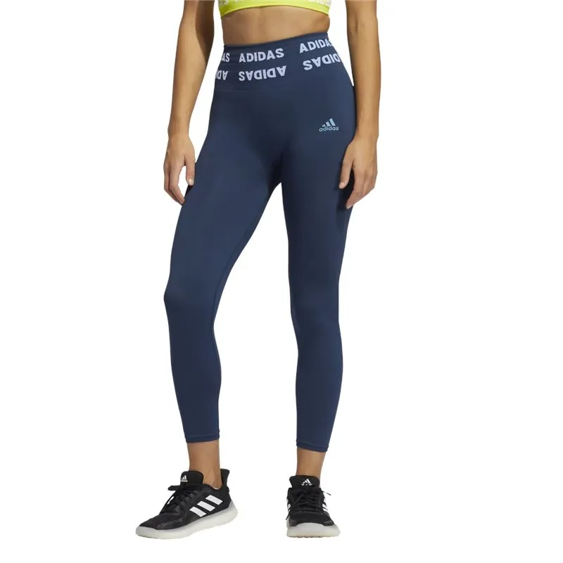 adidas Aeroknit 7/8 High-Rise Tights - Womens - Crew Navy