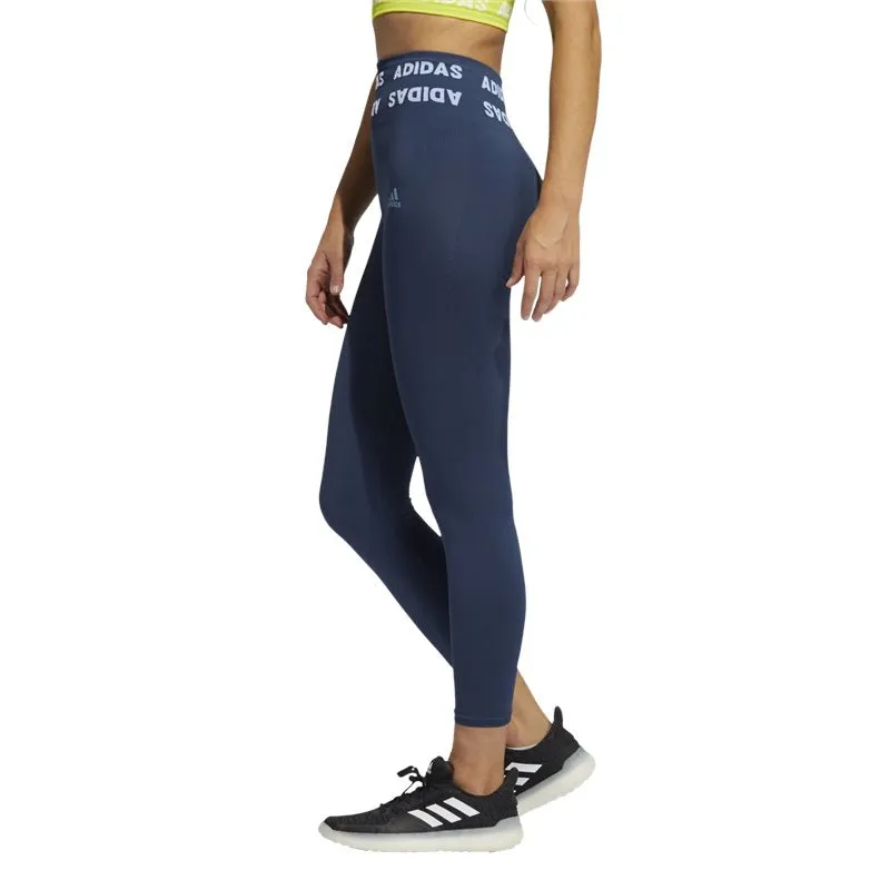 adidas Aeroknit 7/8 High-Rise Tights - Womens - Crew Navy