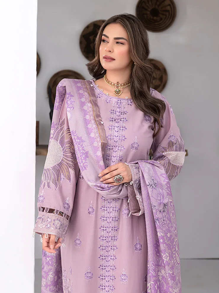 Ally's Luxury Cotton Lilac 3-Piece Suit (AL-822)