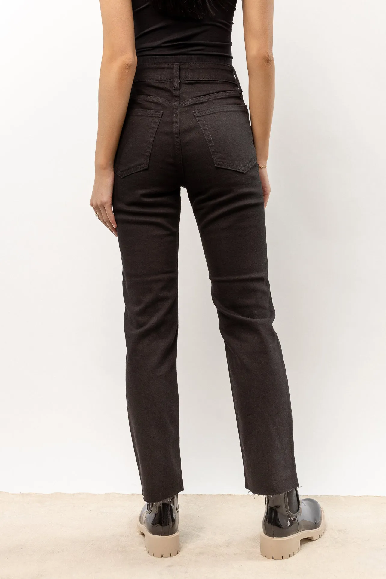 Amara Straight Leg Jeans in Black - FINAL SALE