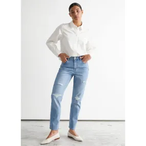 &OS Mid Rise Mom Fit Jeans