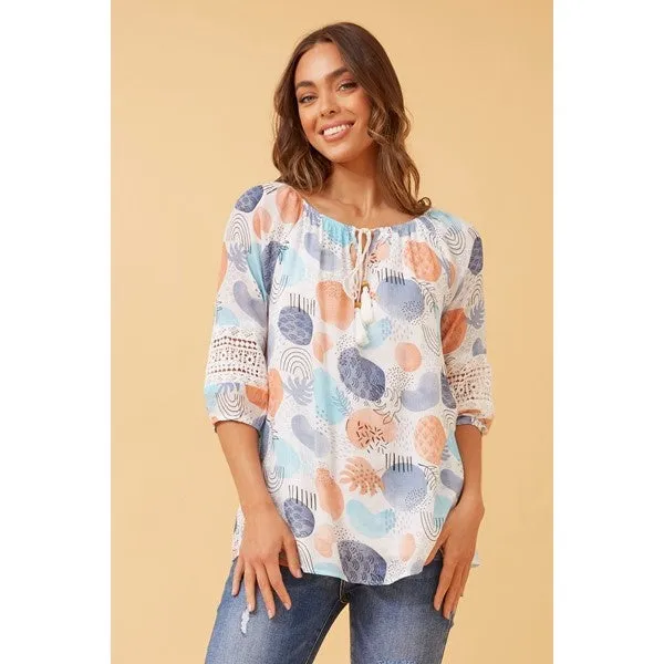 ANDREA ABSTRACT PRINT TOP