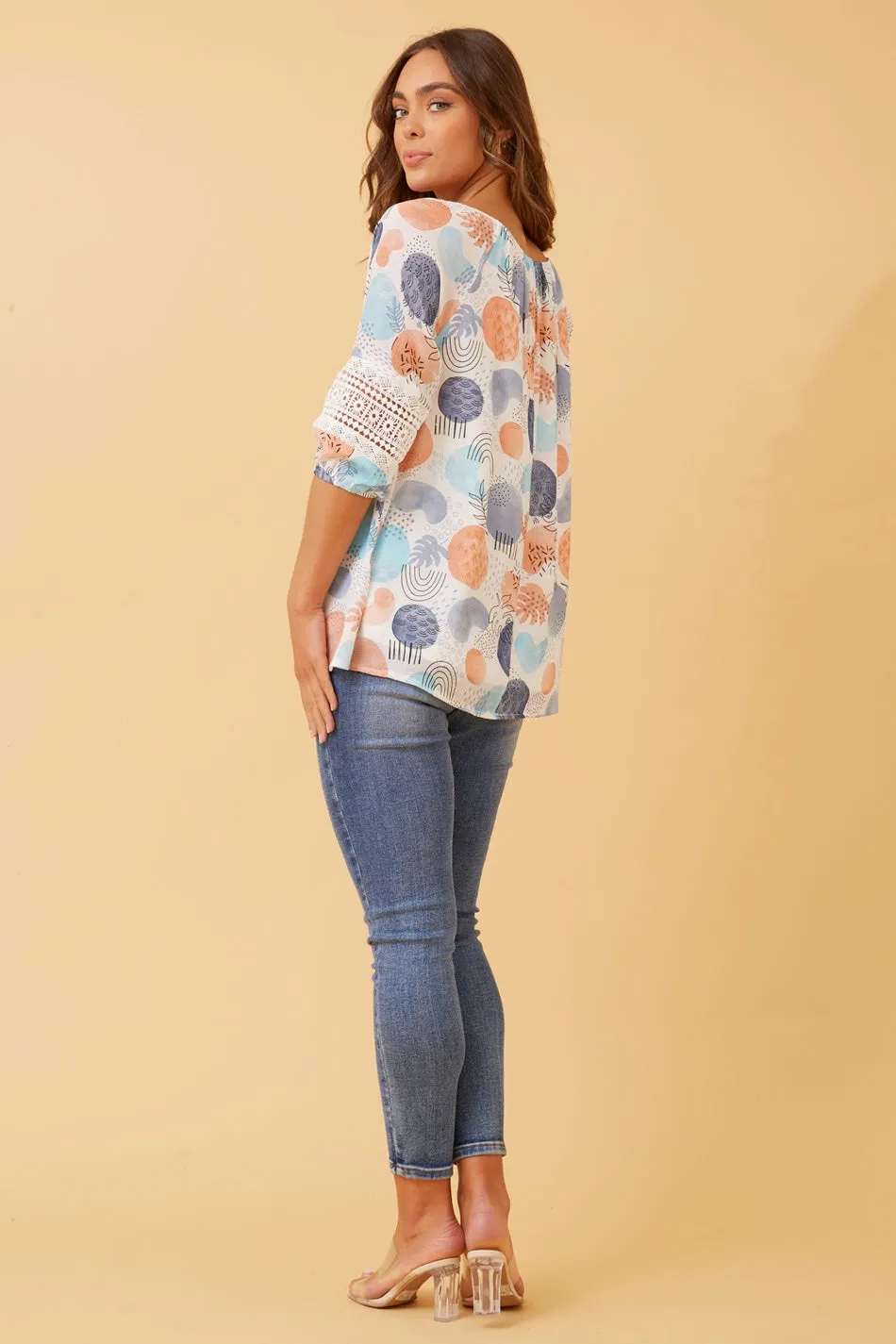 ANDREA ABSTRACT PRINT TOP