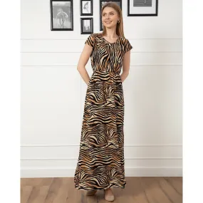 Animal Printed Long Dress