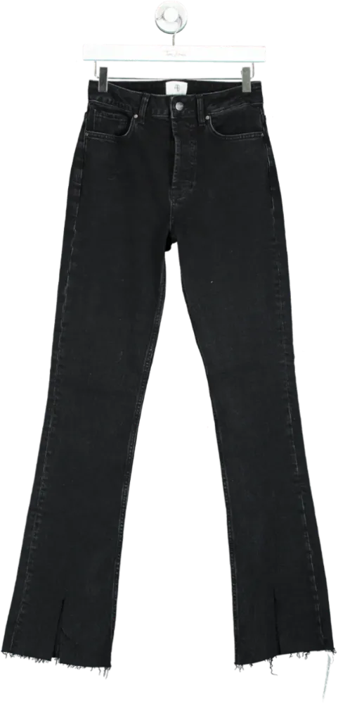 Anine Bing Black High Waist Flared Jeans W24