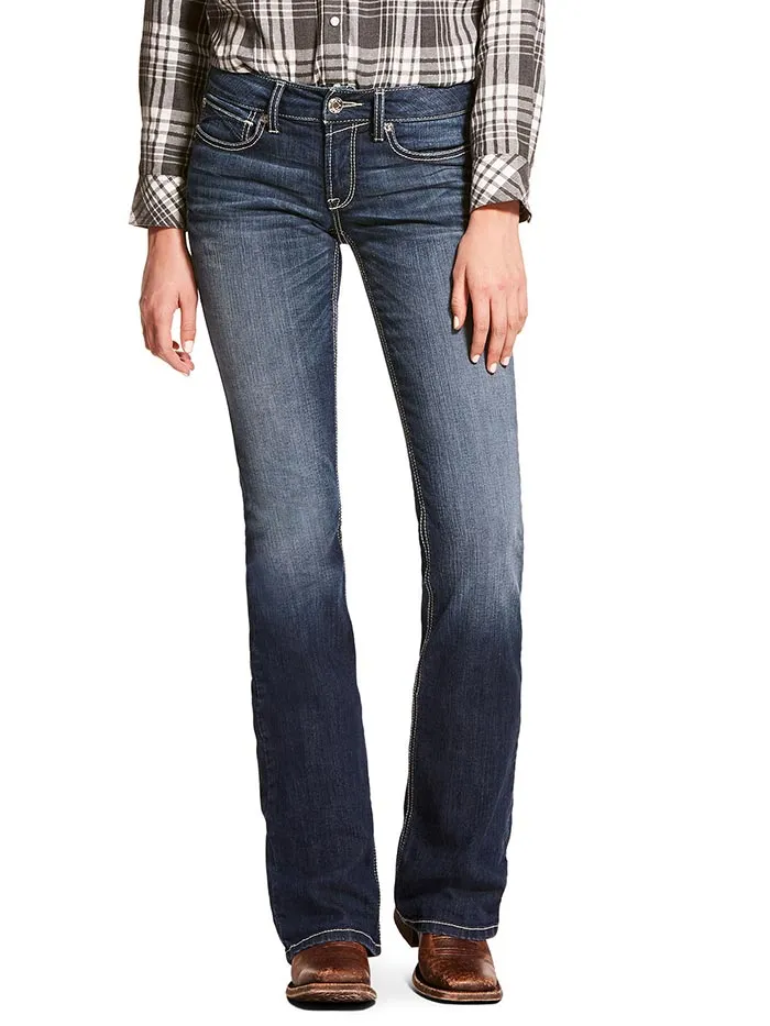 Ariat 10028920 Womens REAL Mid Rise Stretch Margot Stackable Straight Leg Jean