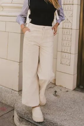 Ariella Corduroy Pants in Ivory