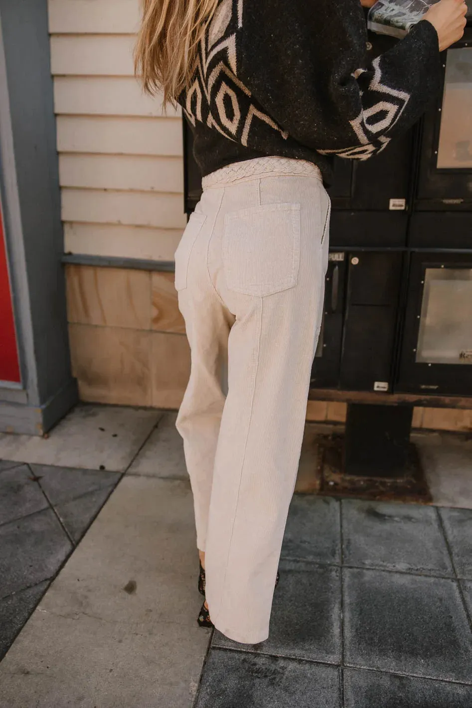 Ariella Corduroy Pants in Ivory