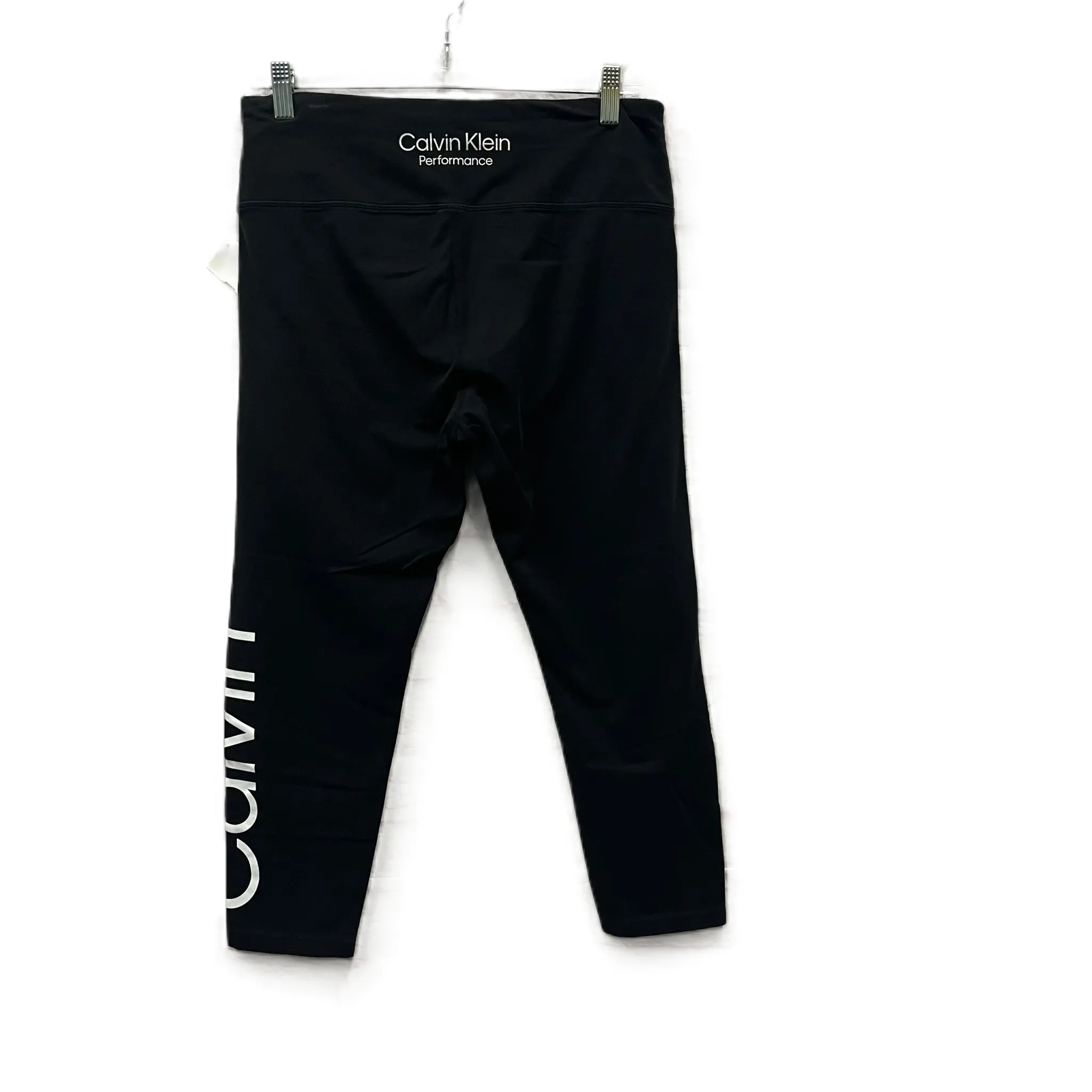 Athletic Leggings By Calvin Klein Performance In Black, Size: Xl