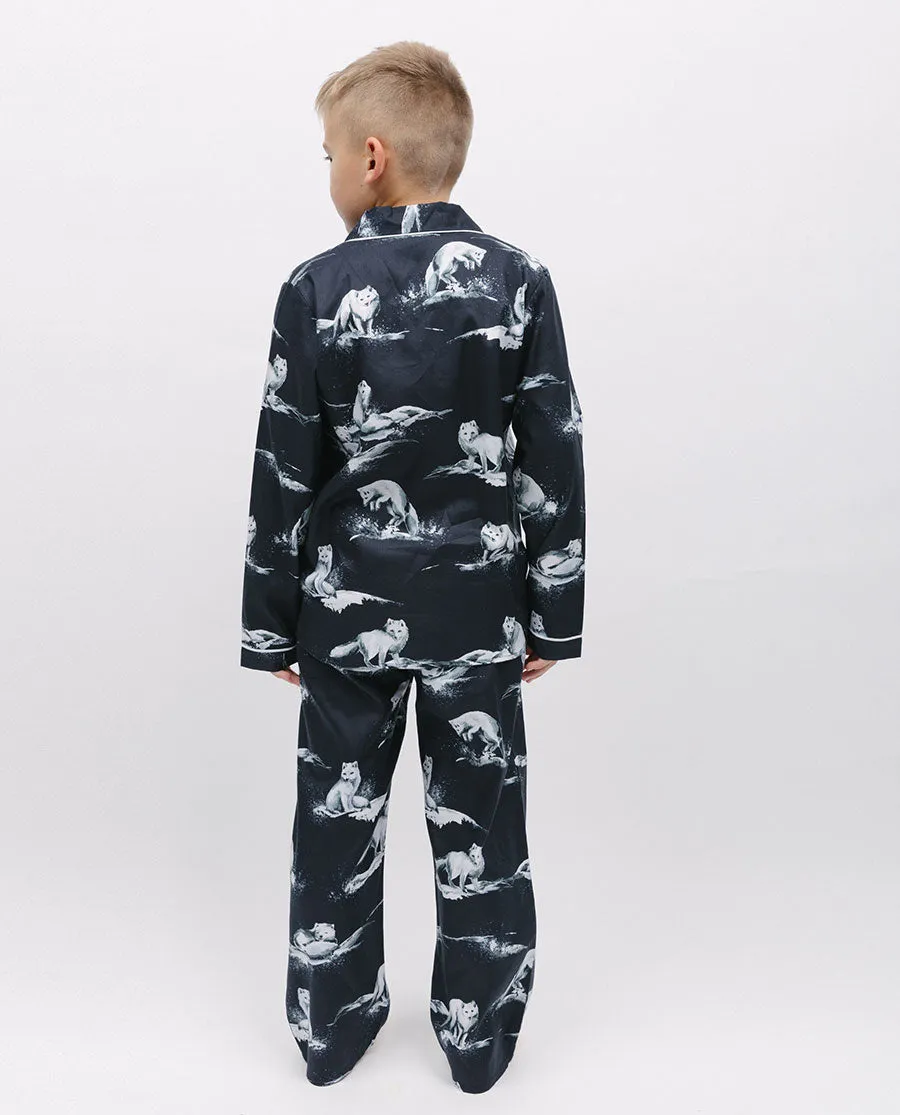 Atlas Kids Unisex Arctic Fox Print Pyjama Set