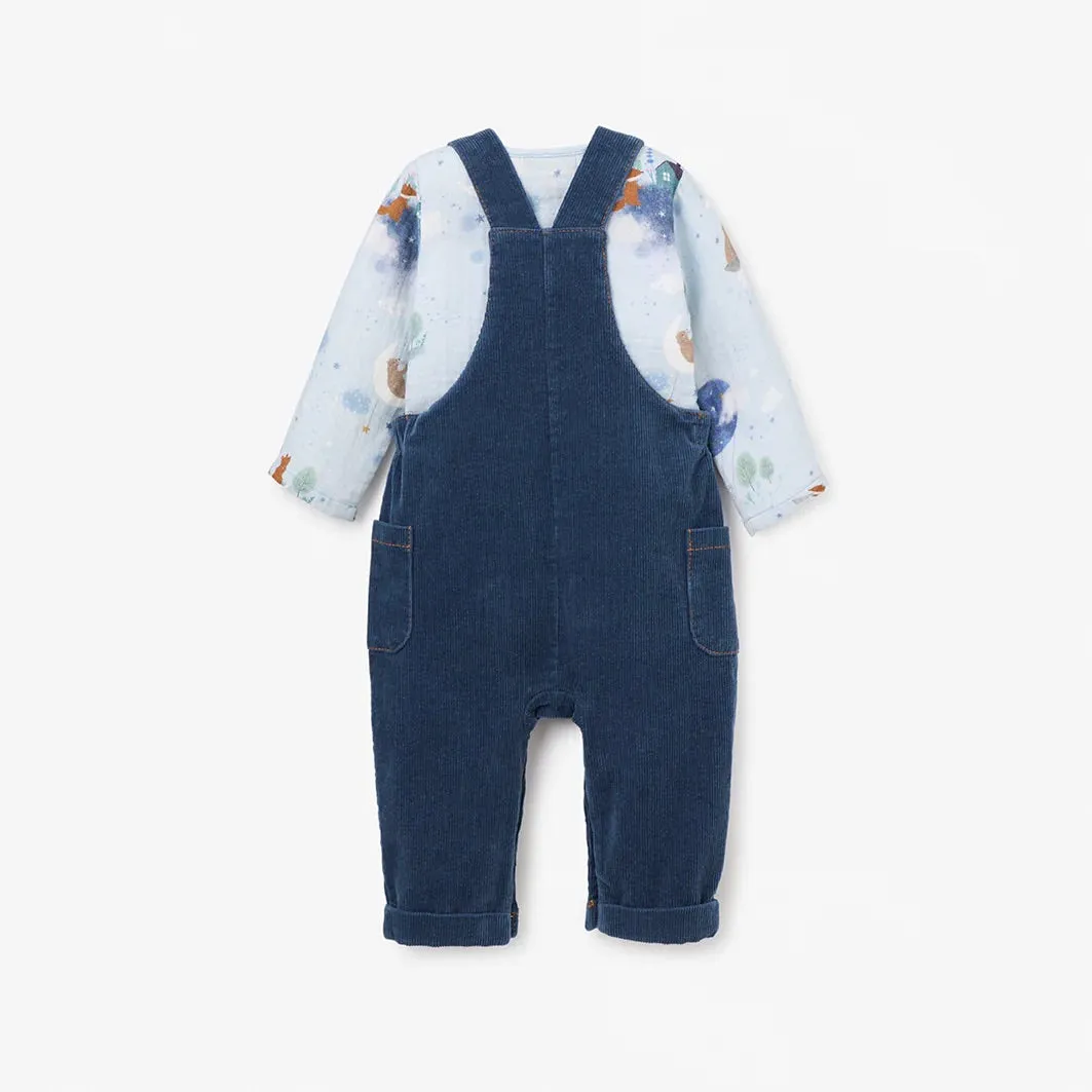 BA - Magical Adventure Organic Muslin Top   Corduroy Overalls