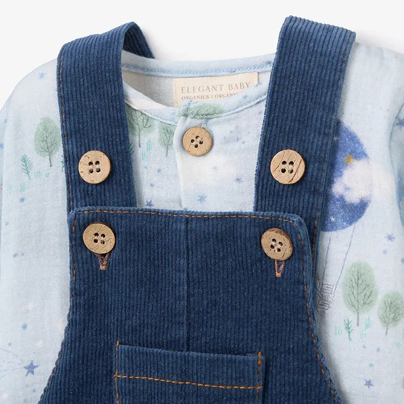 BA - Magical Adventure Organic Muslin Top   Corduroy Overalls