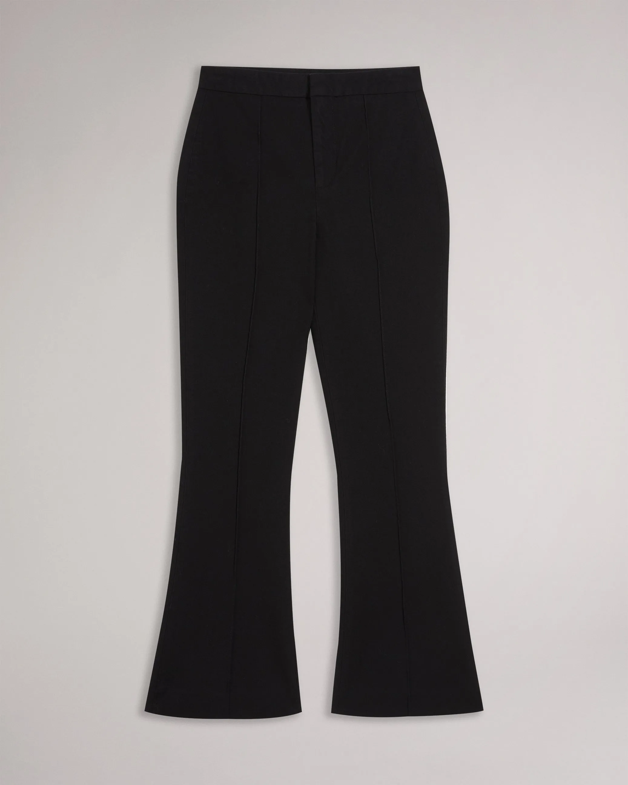 Belenah Slim Fit Kick Flare Trousers Black