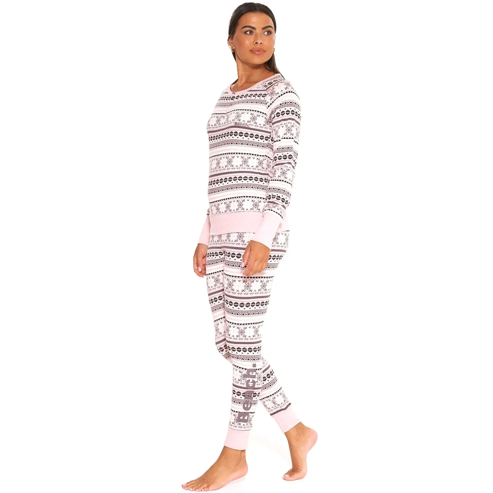 Bench Womens Sofiana Fairisle Long Sleeve Loungewear Set