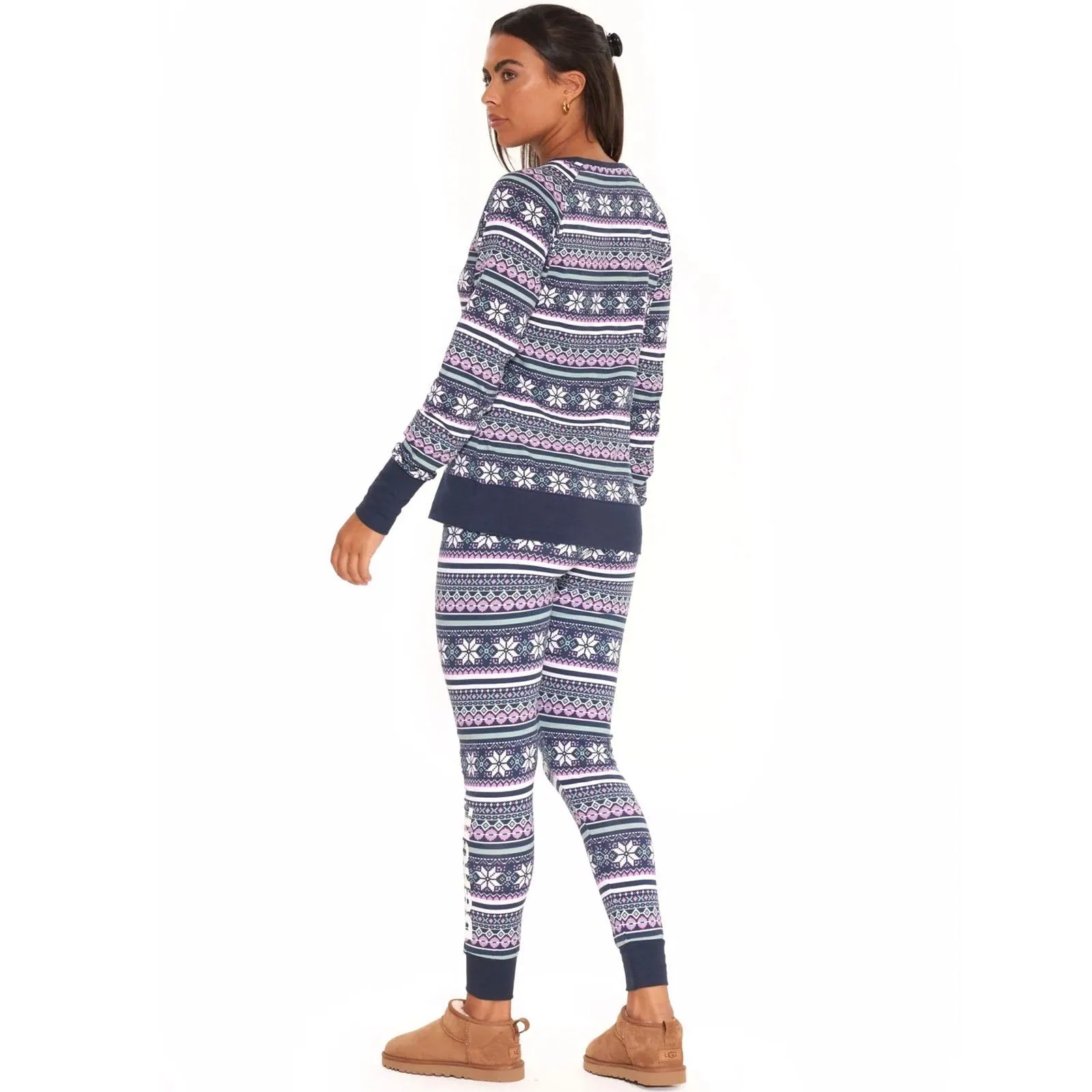 Bench Womens Sofiana Fairisle Long Sleeve Loungewear Set