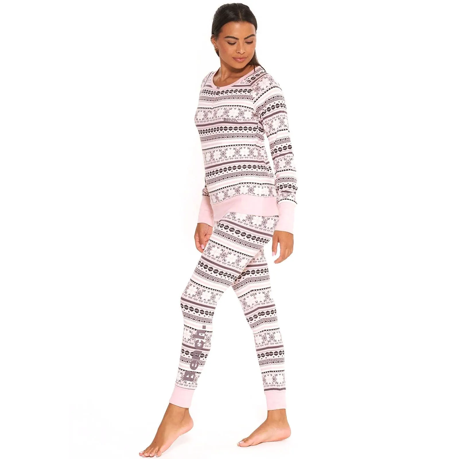 Bench Womens Sofiana Fairisle Long Sleeve Loungewear Set