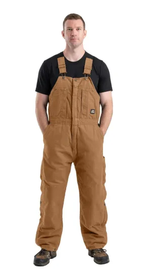 Berne Mens Brown Duck 100% Cotton Insulated Bib Overall