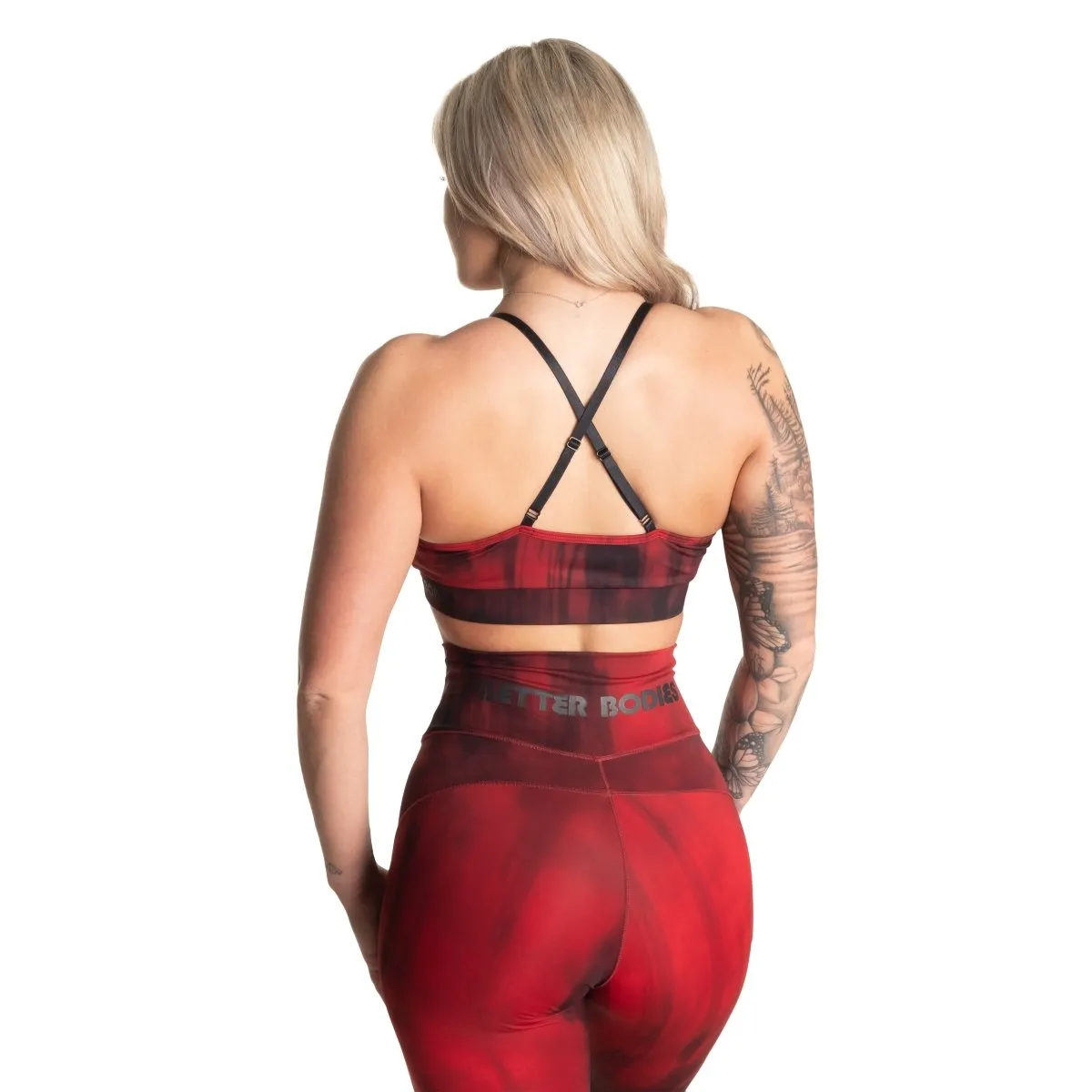 Better Bodies High Line Short Top - Chilli Red Grunge