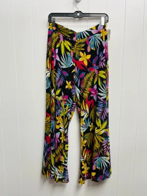 Black & Purple Pants Wide Leg Clothes Mentor, Size L