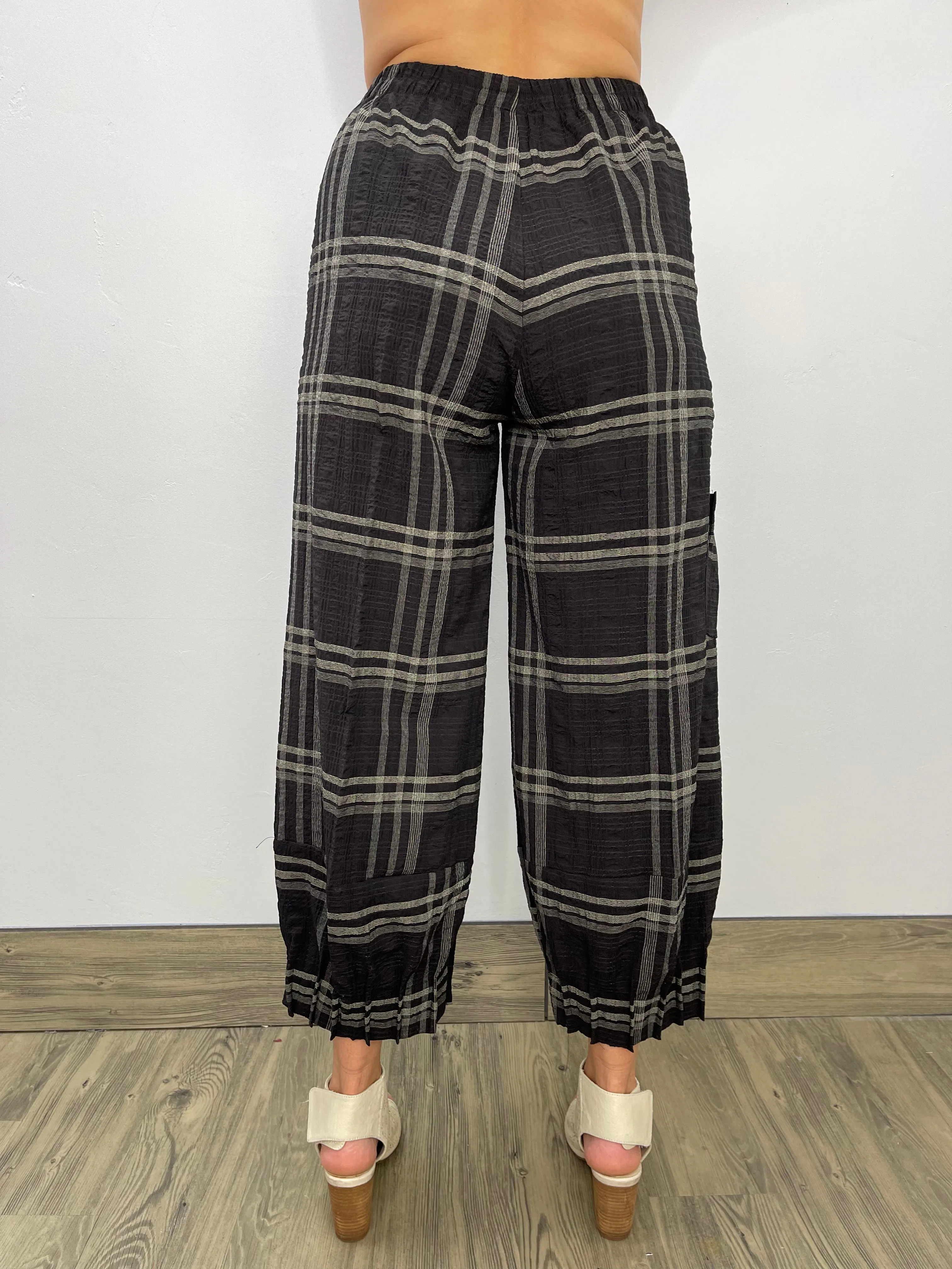 Black and Khaki Plaid Pants