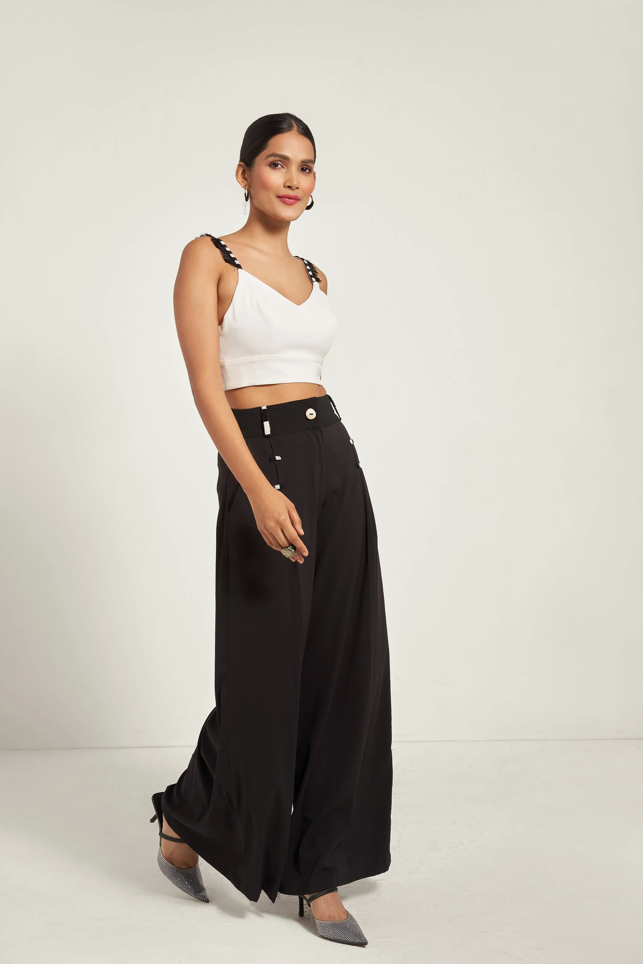 Black Beaded Trousers