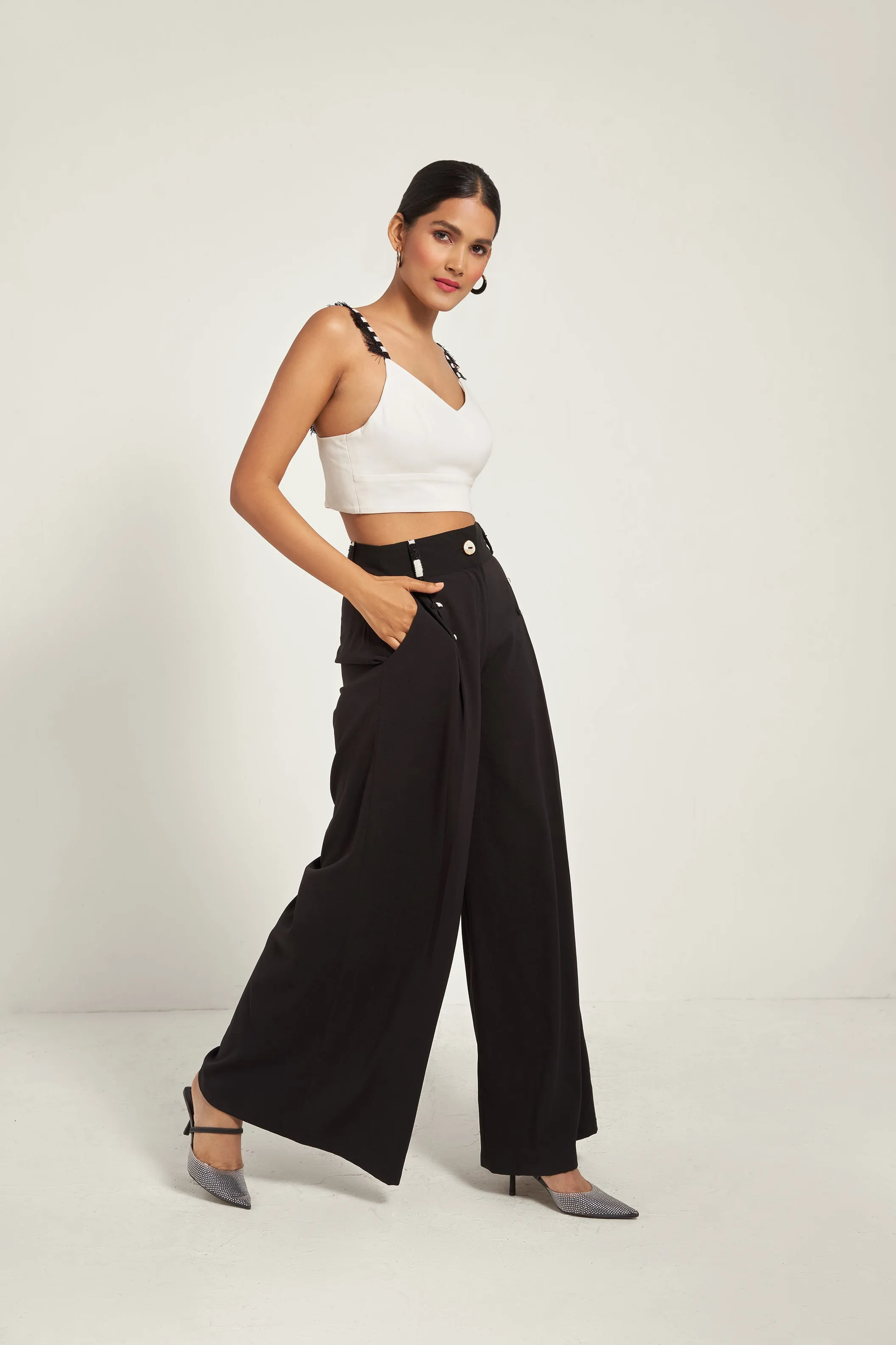 Black Beaded Trousers