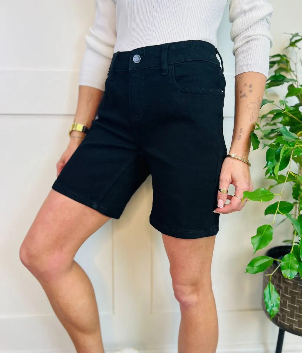 Black Denim Boy Shorts