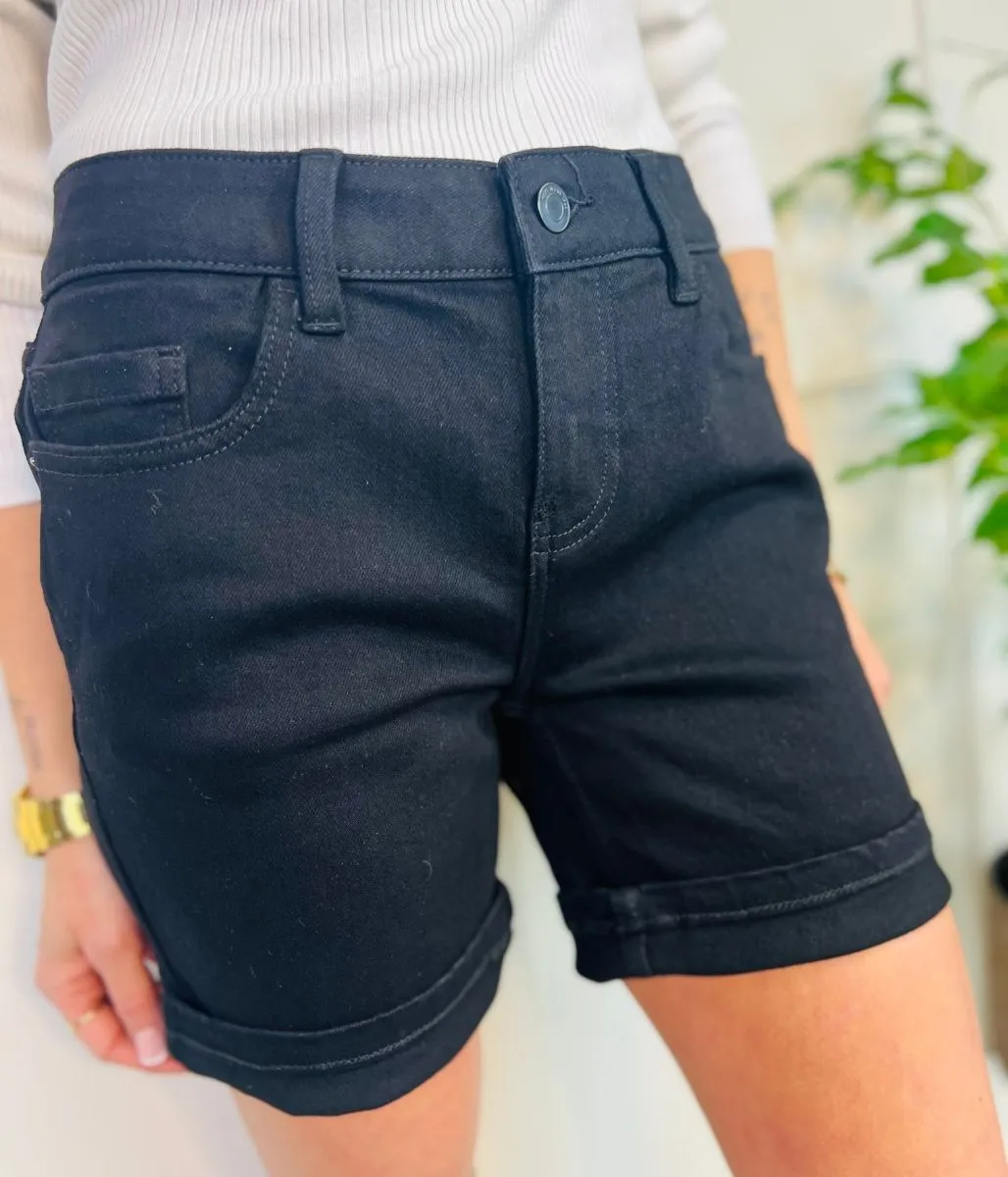 Black Denim Boy Shorts