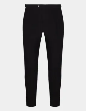 Black Linen Slim Fit Trousers