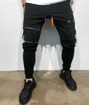 Black Ribbons Jogger Pant B124 Streetwear Jogger Pants