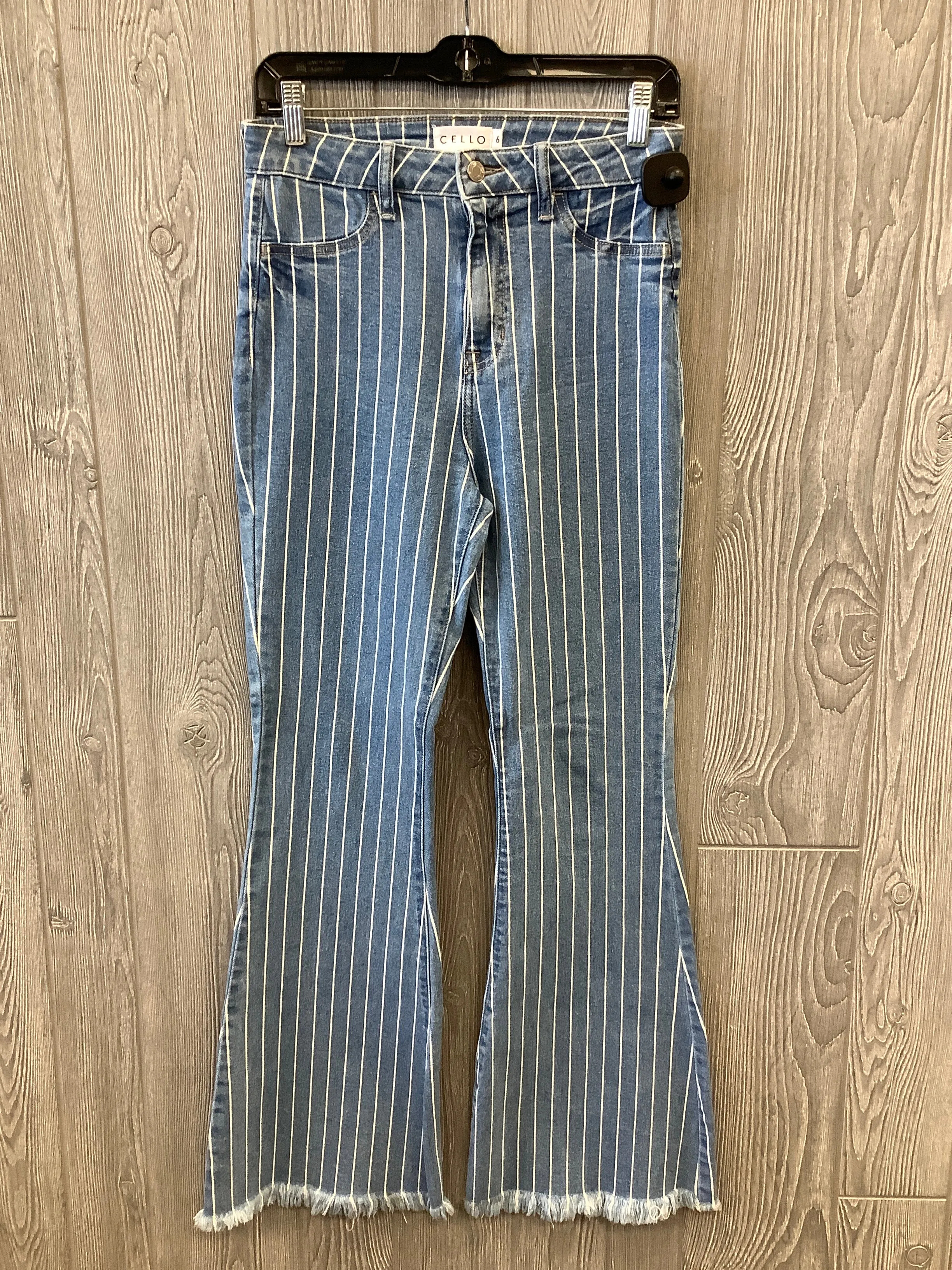 Blue Denim Jeans Flared Clothes Mentor, Size 6