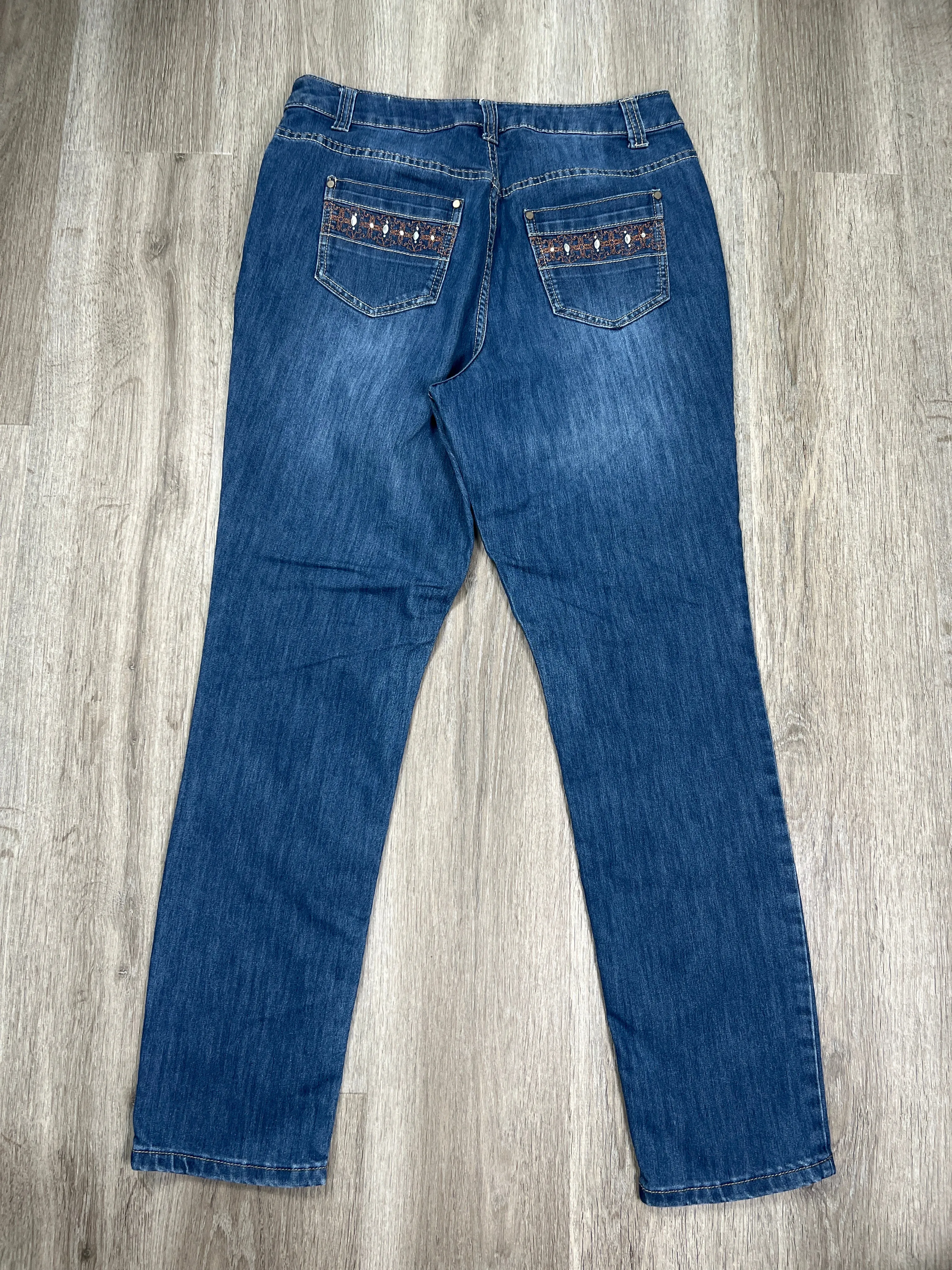 Blue Denim Jeans Straight Christopher And Banks, Size 10