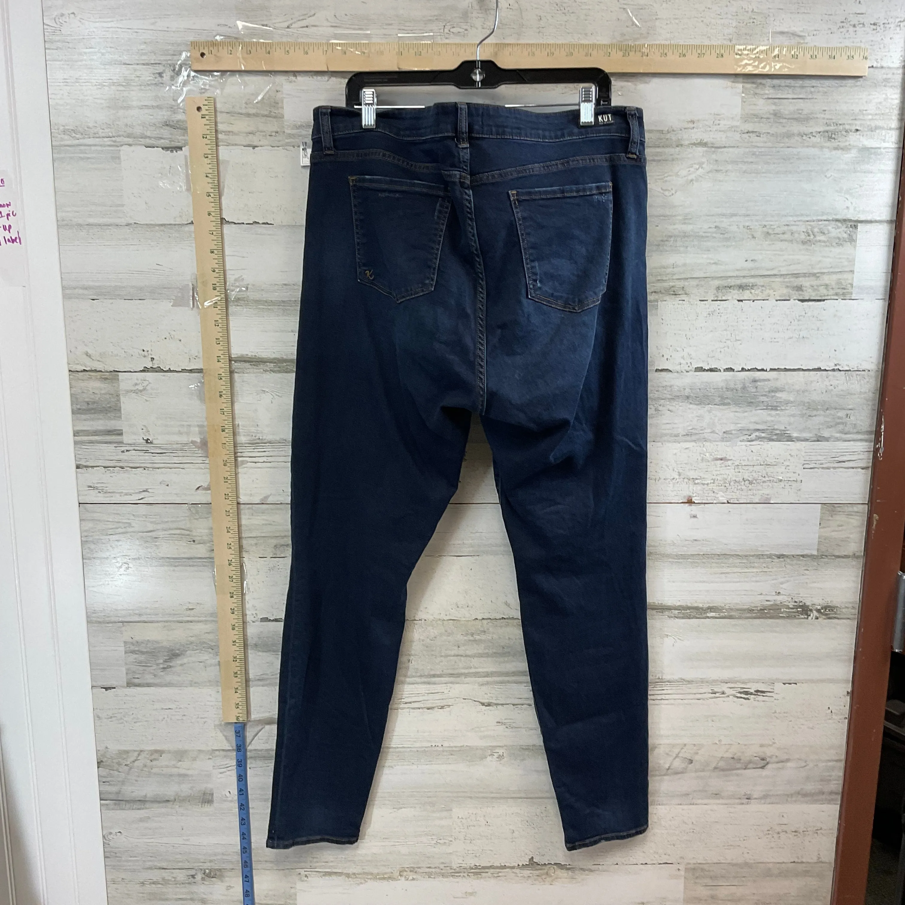 Blue Denim Jeans Straight Kut, Size 18w