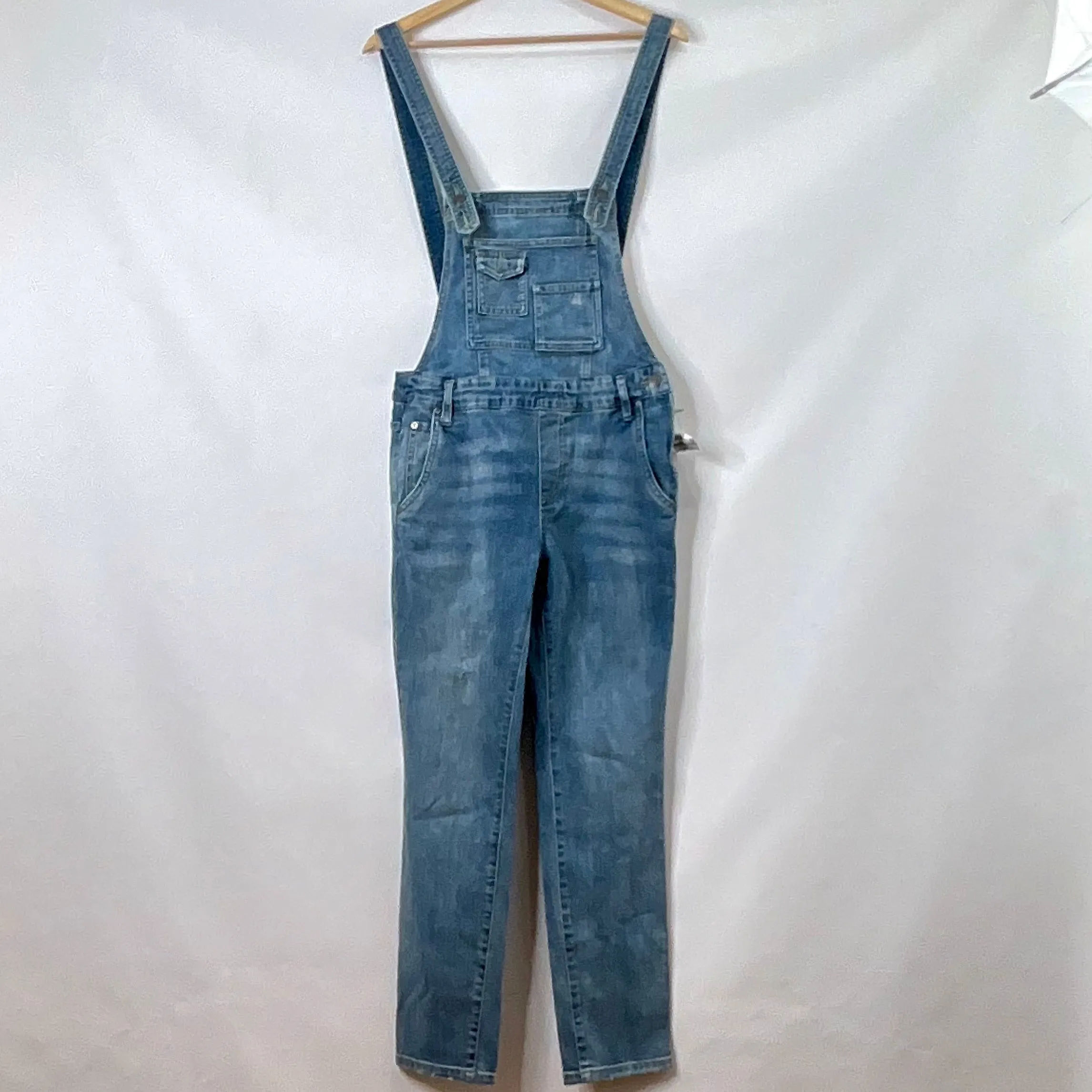 Blue Overalls Free People, Size 4