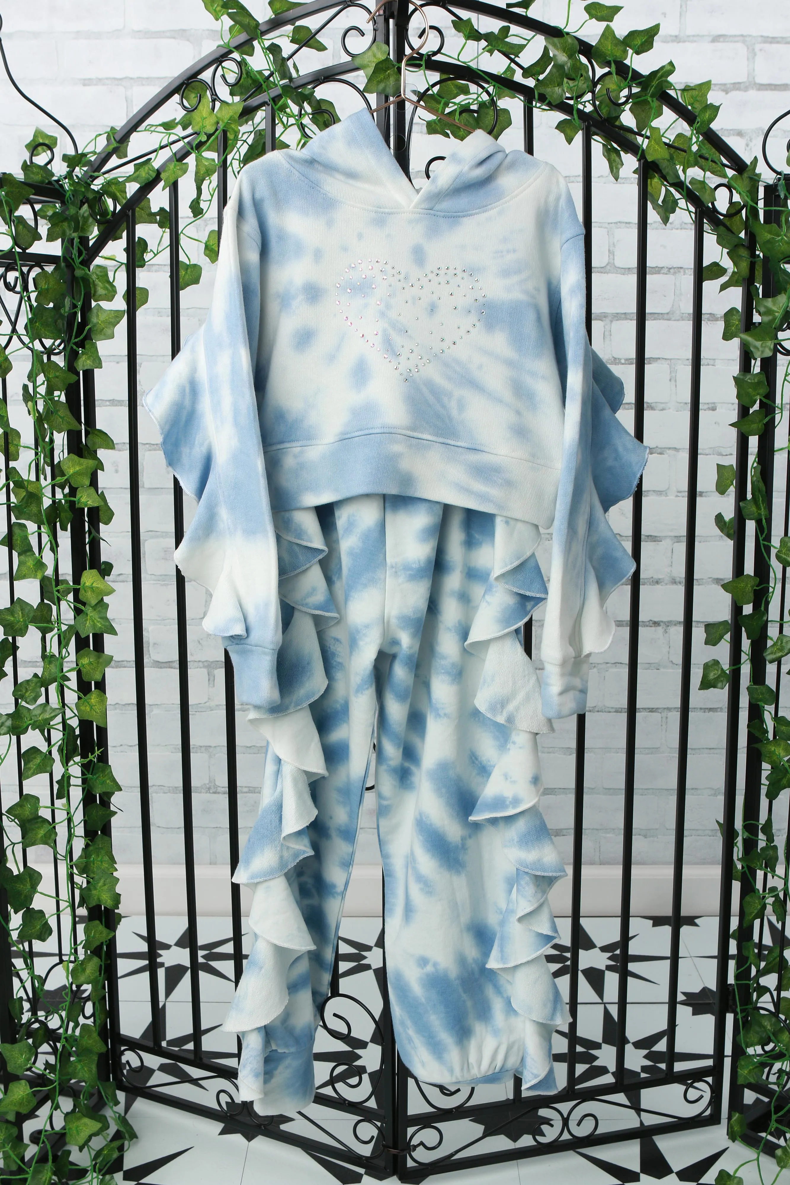 Blue Tie Dye Jogger Set