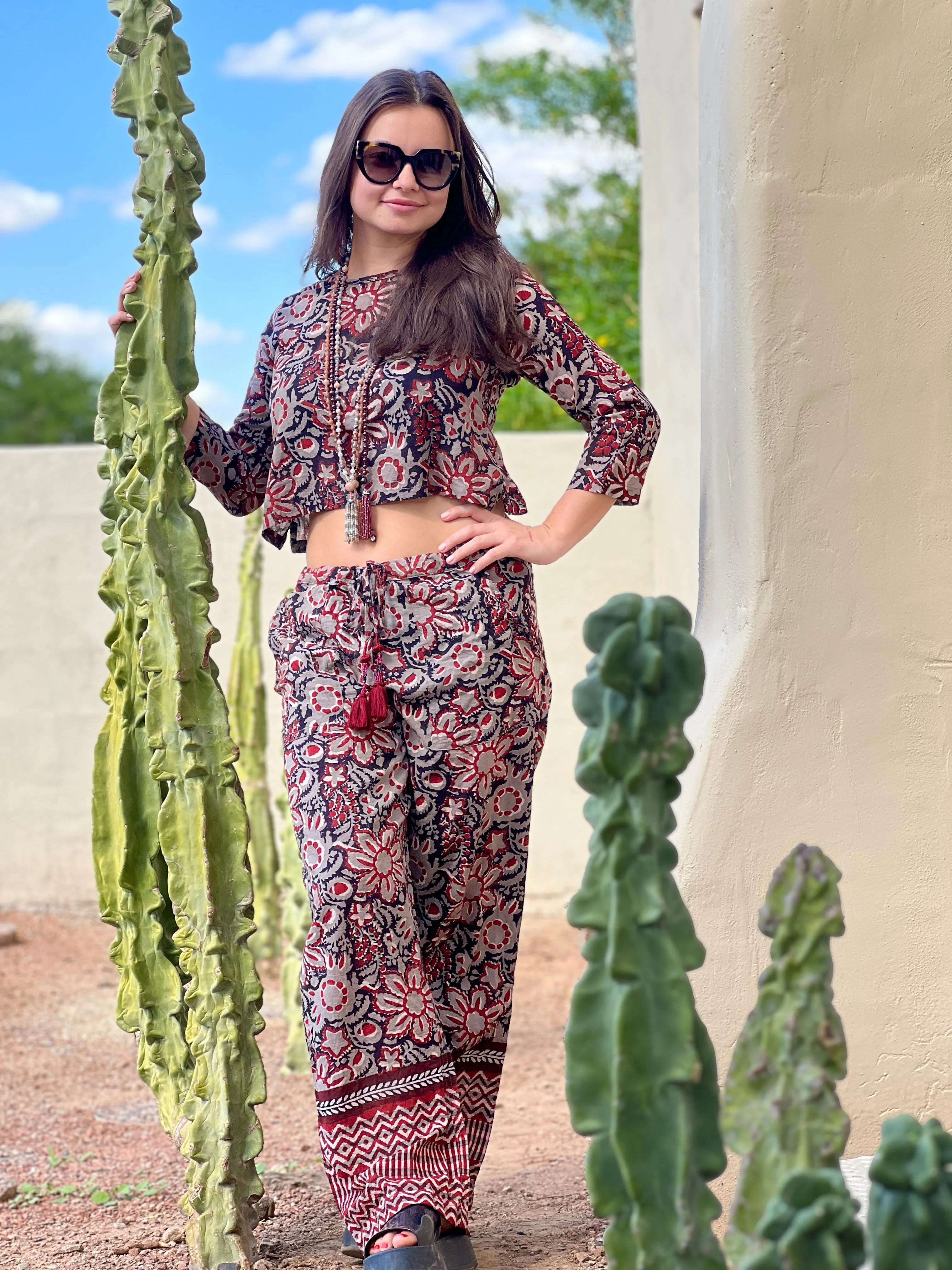 Boho Brown Lounge Pant Set FINAL SALE