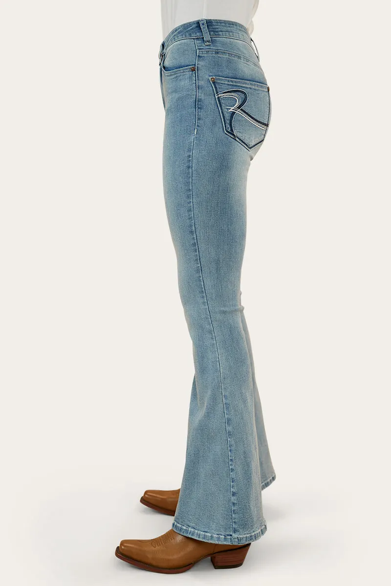 Bowie Womens Flare Jean - Light Blue