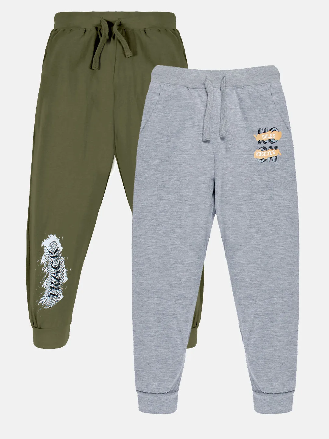 Boys Printed Track Pant Pack of 2