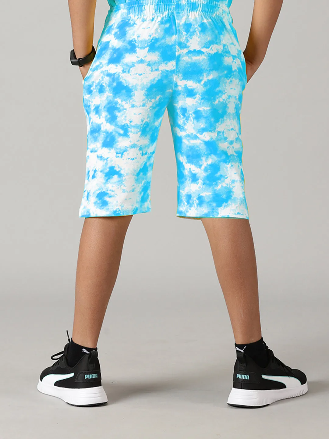 Boys Tie & Dye Printed Shorts