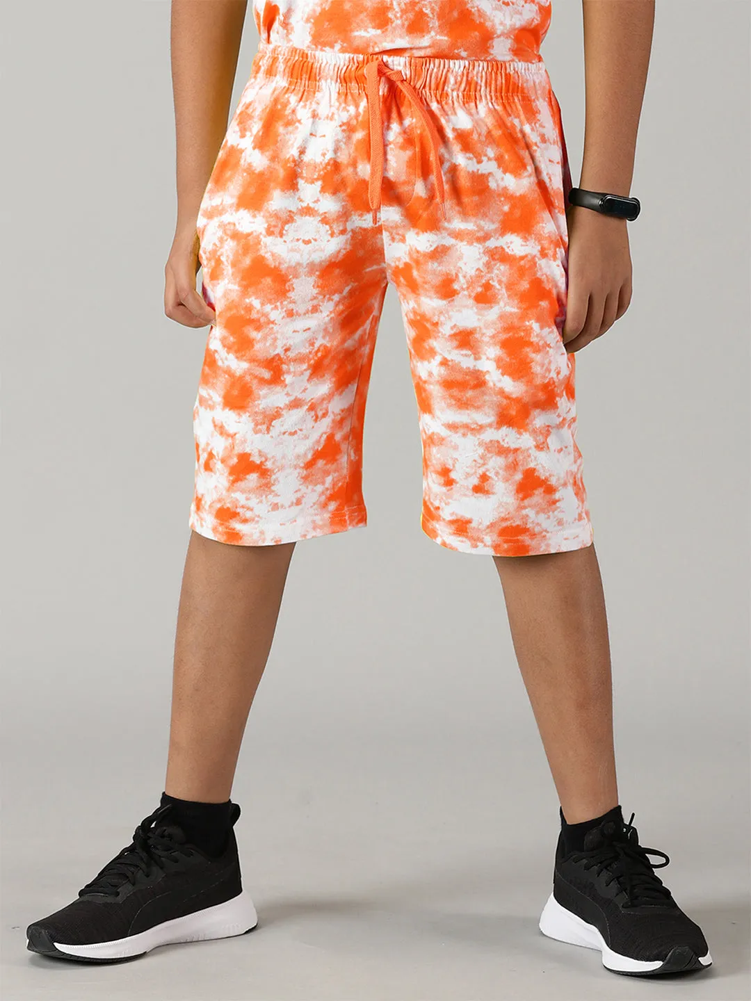 Boys Tie & Dye Printed Shorts